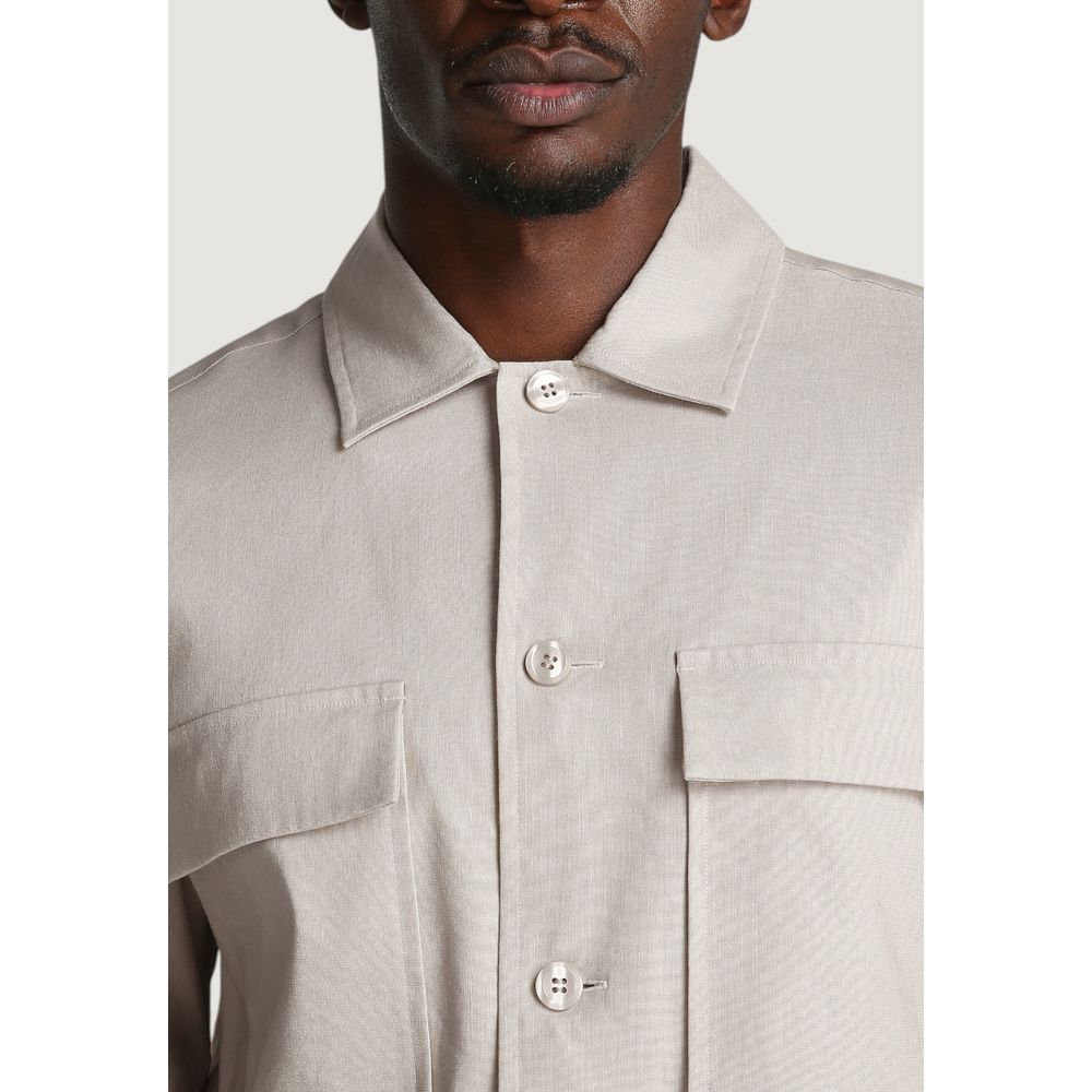 Calvin Klein Beige Lyocell Coat | Regal Royce