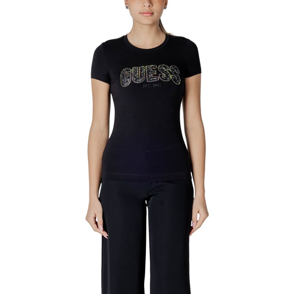 Guess Black Cotton T-Shirt | Regal Royce