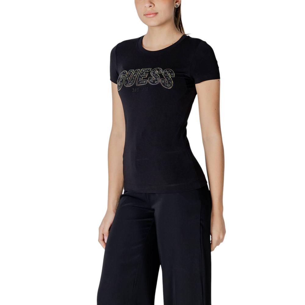 Guess Black Cotton T-Shirt | Regal Royce