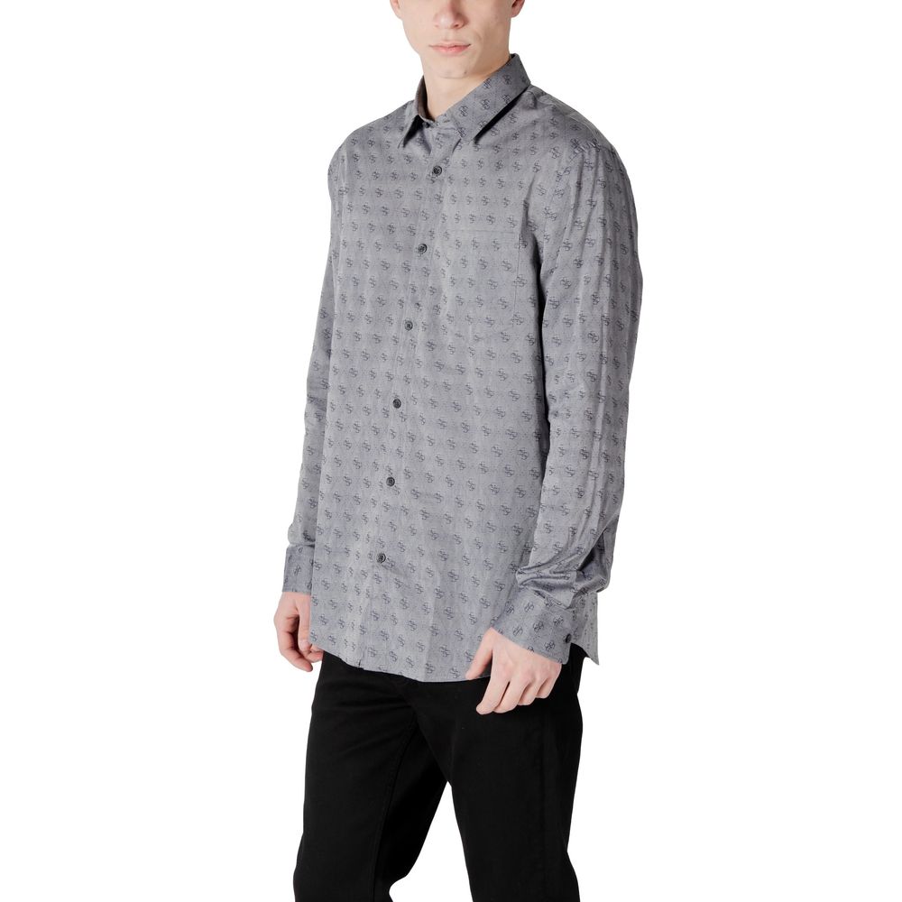Guess Gray Cotton Pattern Shirt | Regal Royce