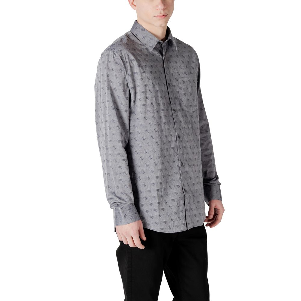 Guess Gray Cotton Pattern Shirt | Regal Royce