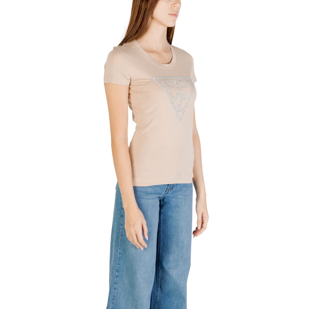 Guess Beige Cotton T-Shirt | Regal Royce