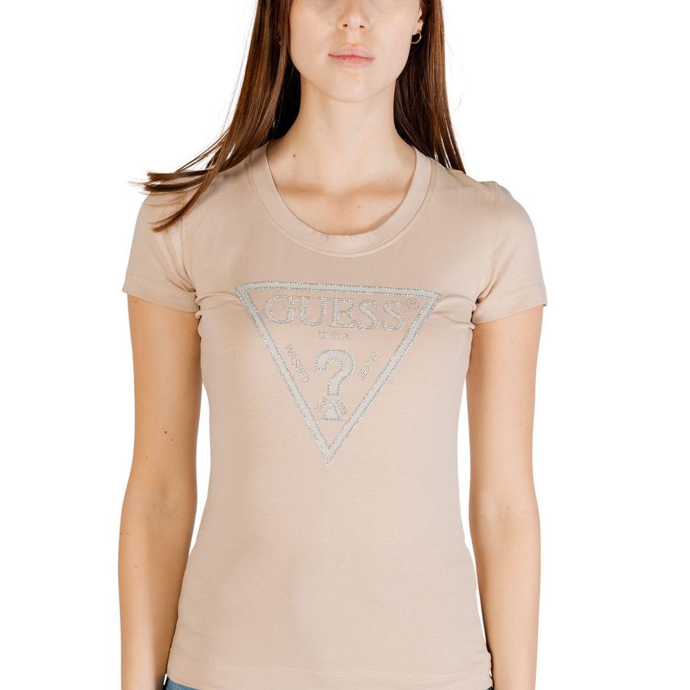 Guess Beige Cotton T-Shirt | Regal Royce