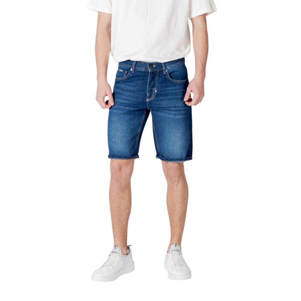 Antony Morato Blue Cotton Bermuda Shorts | Regal Royce