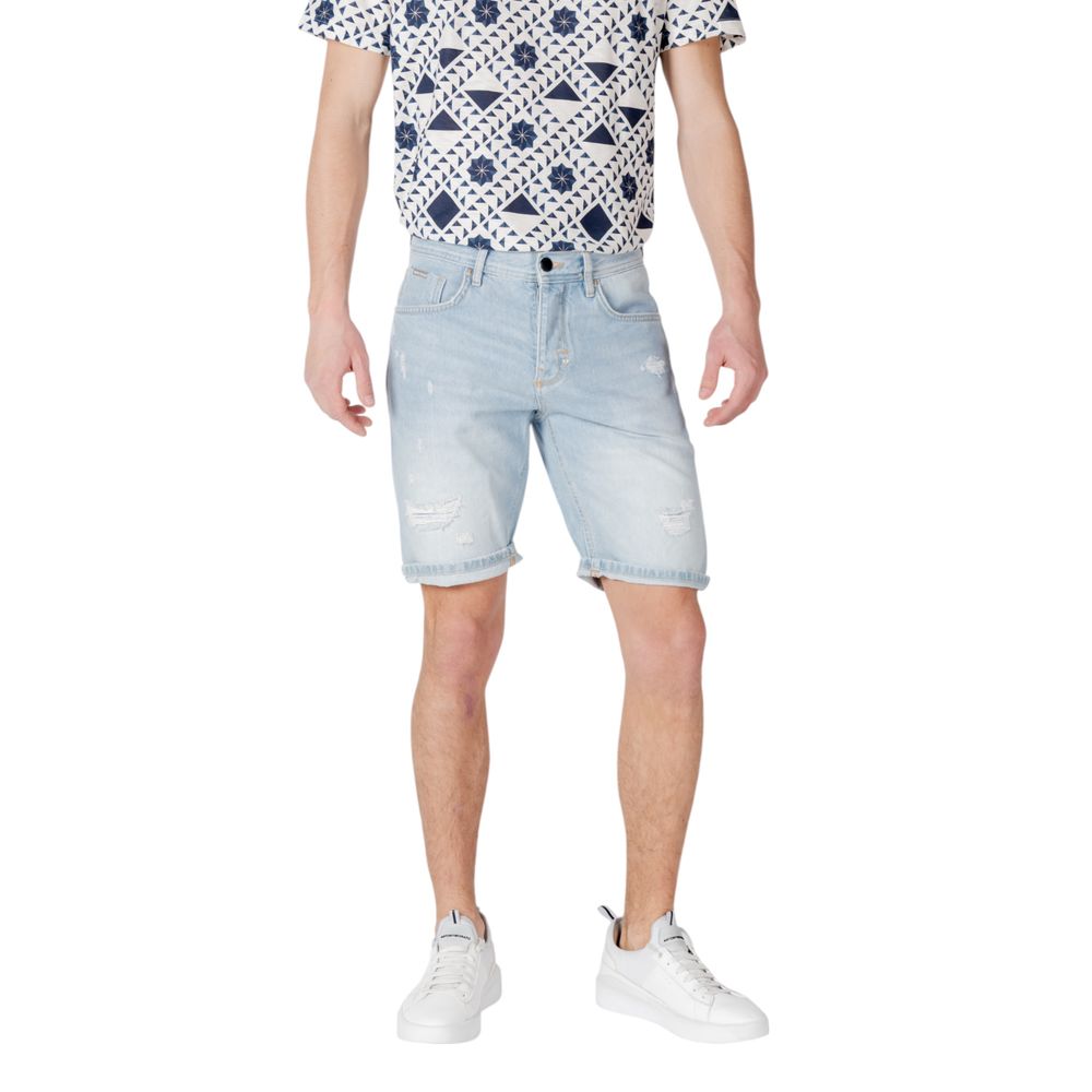 Antony Morato Light Blue Cotton Bermuda Shorts | Regal Royce