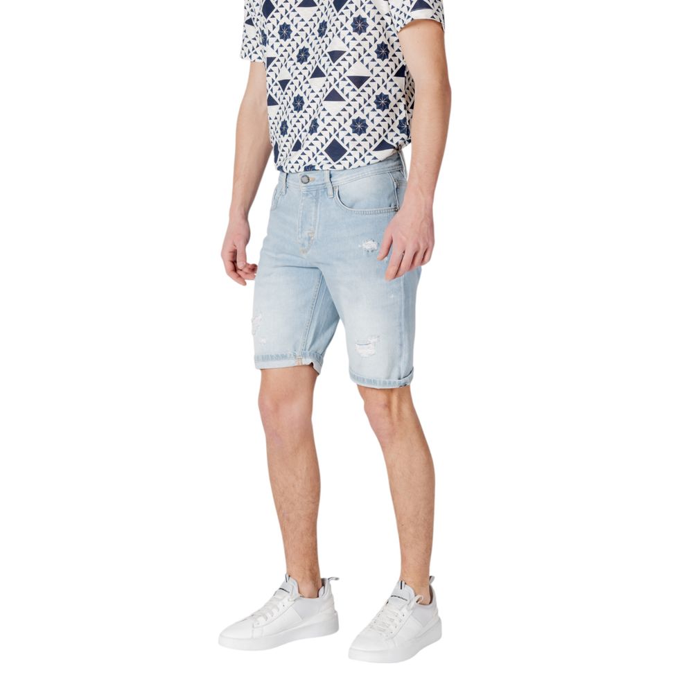 Antony Morato Light Blue Cotton Bermuda Shorts | Regal Royce