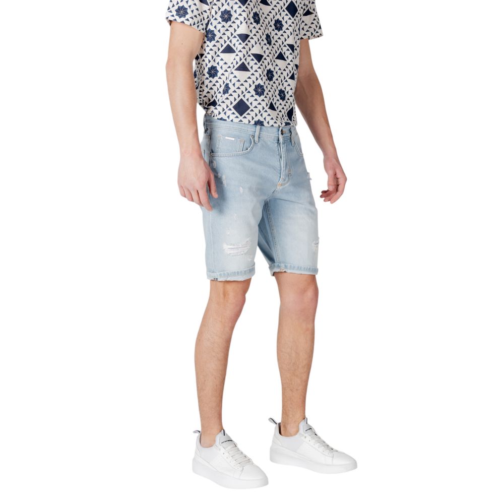 Antony Morato Light Blue Cotton Bermuda Shorts | Regal Royce