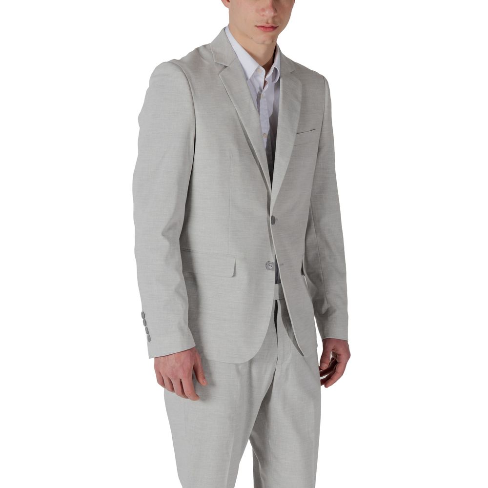 Antony Morato Gray Polyester Blazer | Regal Royce