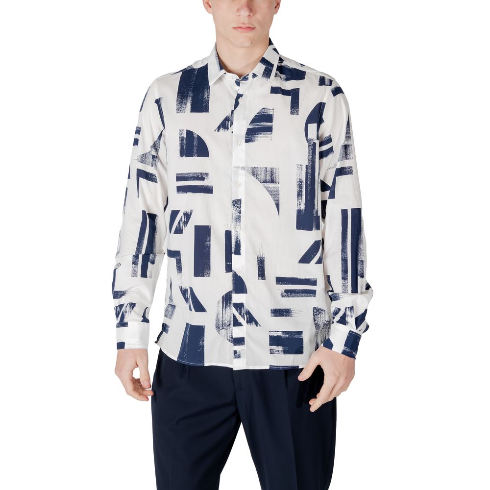 Antony Morato Blue Viscose Pattern Shirt | Regal Royce