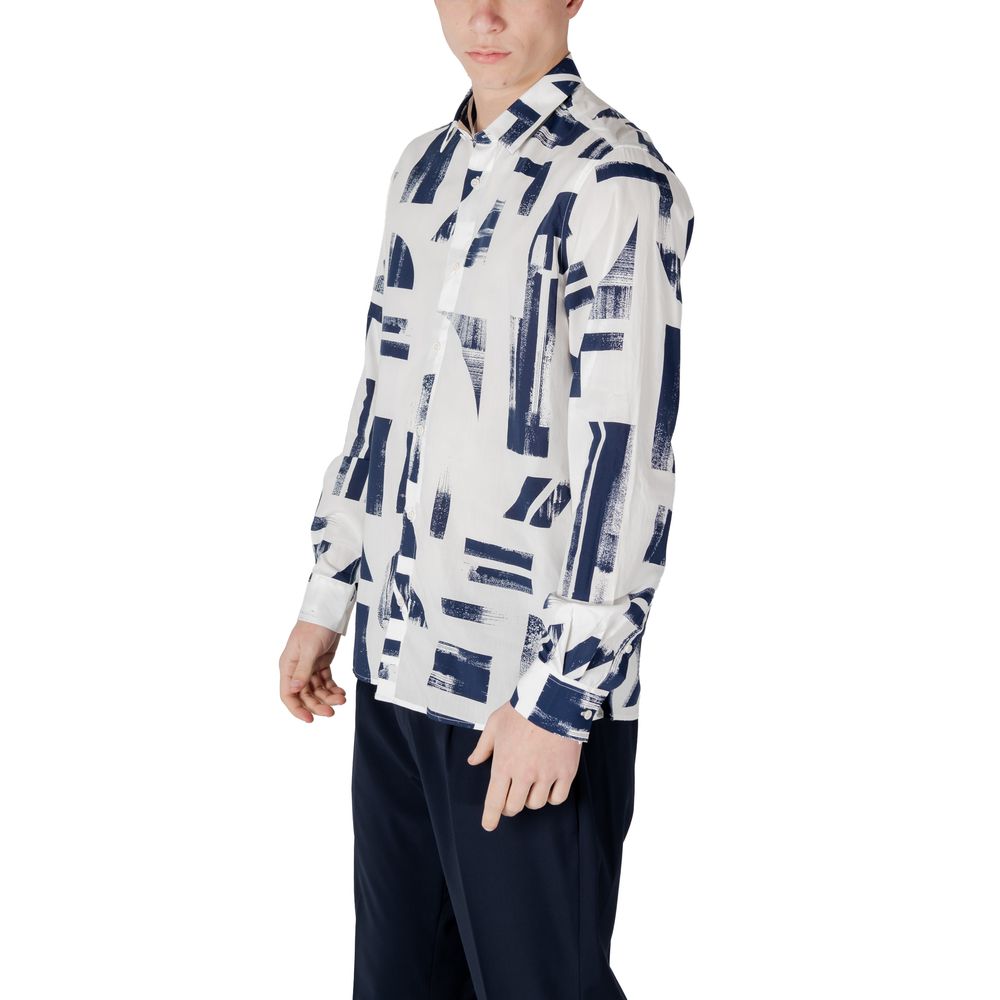 Antony Morato Blue Viscose Pattern Shirt | Regal Royce