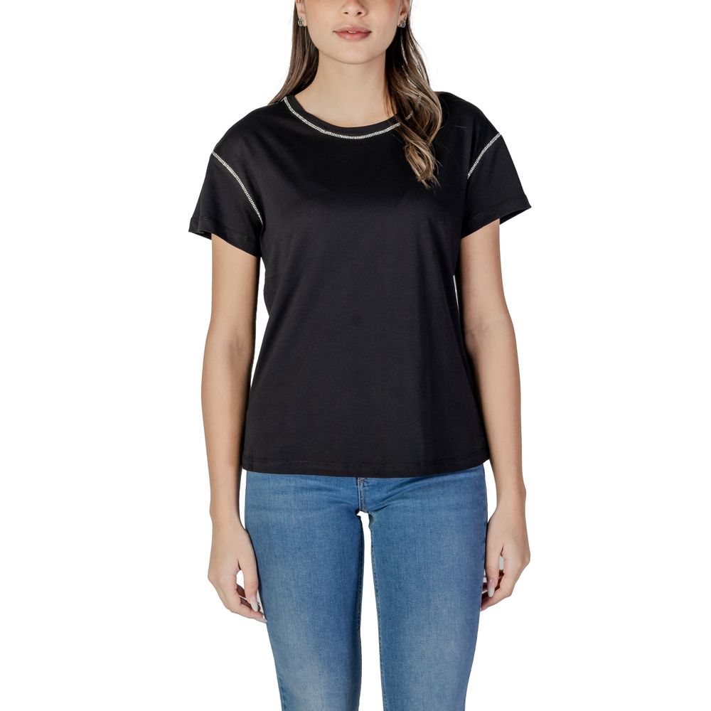 Liu Jo Black Cotton T-Shirt | Regal Royce
