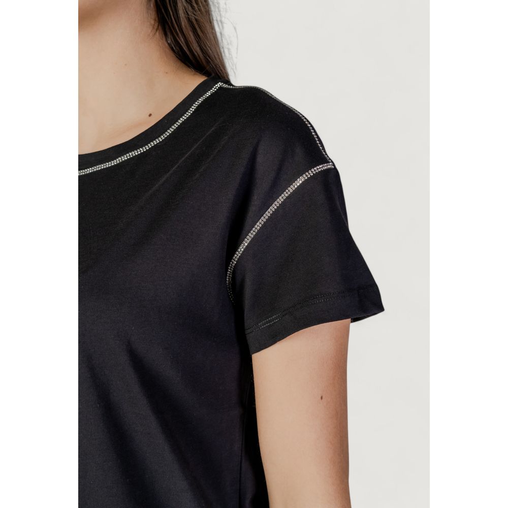 Liu Jo Black Cotton T-Shirt | Regal Royce