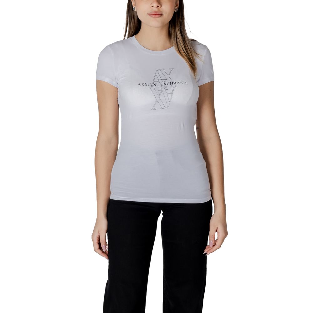 Armani Exchange White Cotton T-Shirt | Regal Royce