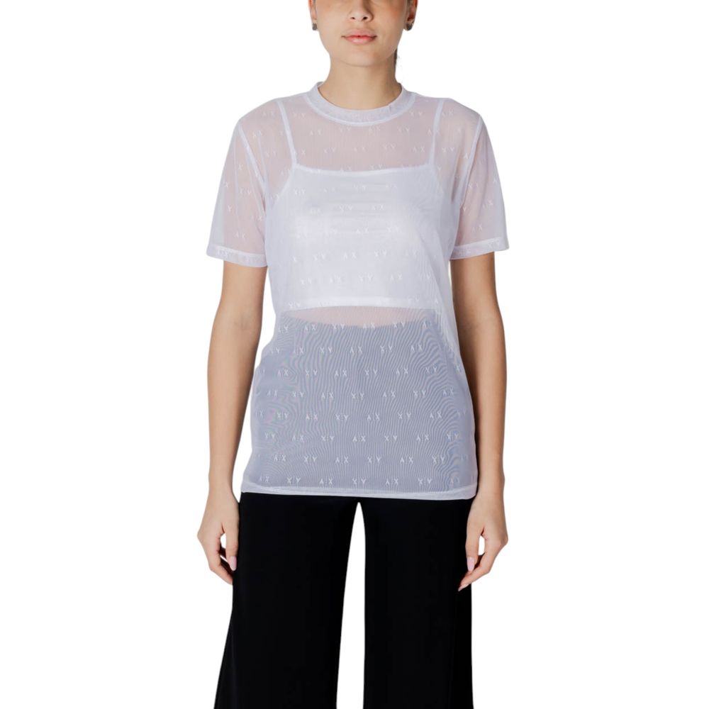 Armani Exchange White Polyamide T-Shirt | Regal Royce