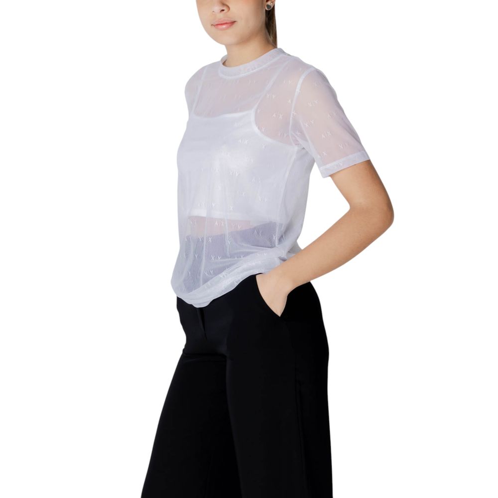 Armani Exchange White Polyamide T-Shirt | Regal Royce