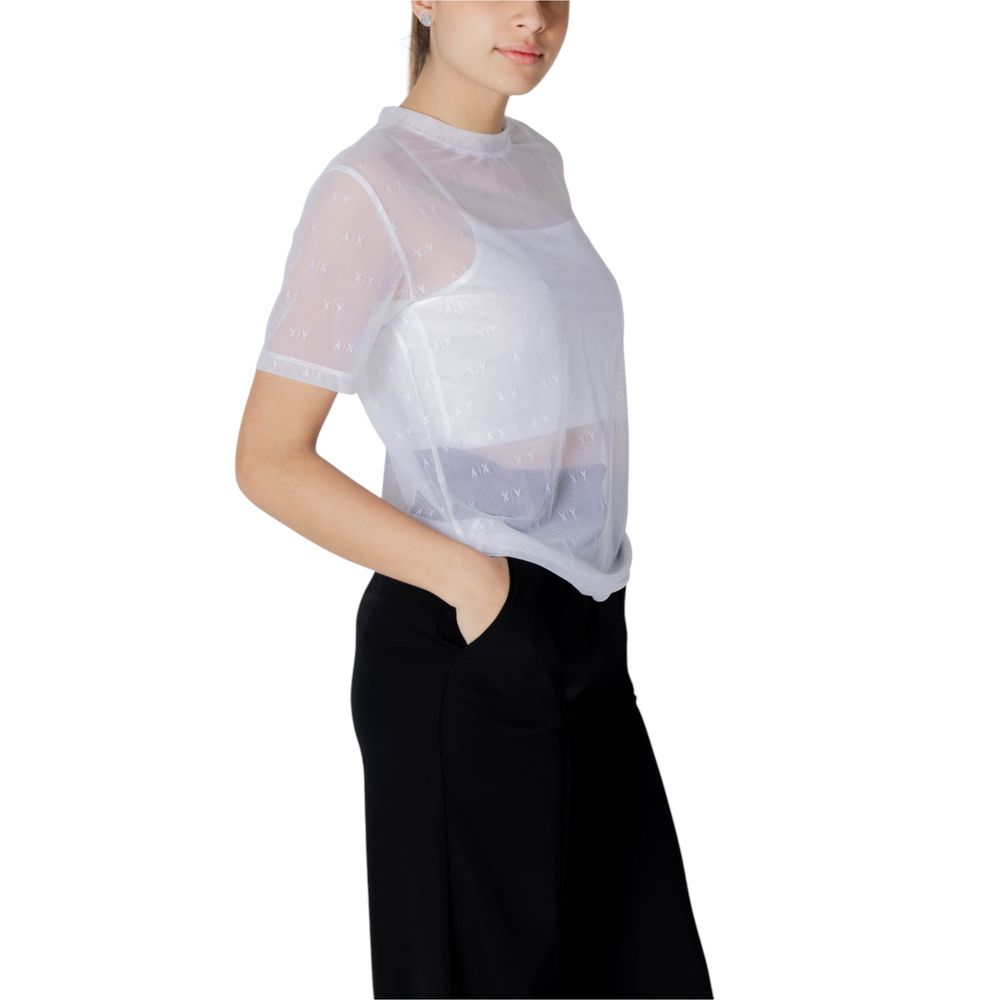 Armani Exchange White Polyamide T-Shirt | Regal Royce