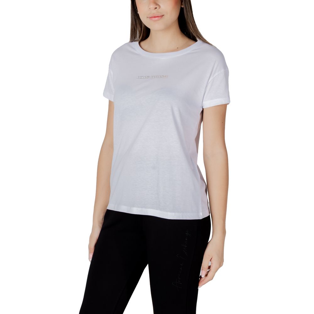 Armani Exchange White Cotton T-Shirt | Regal Royce