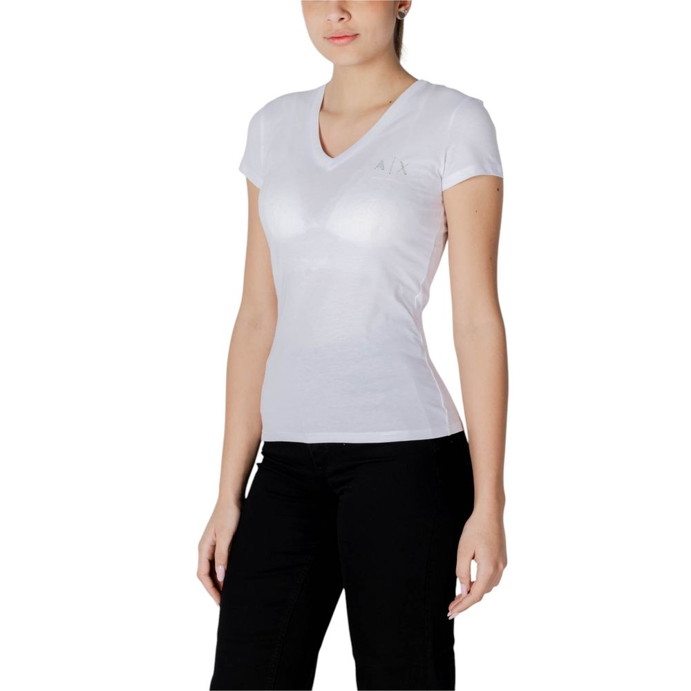 Armani Exchange White Cotton T-Shirt | Regal Royce