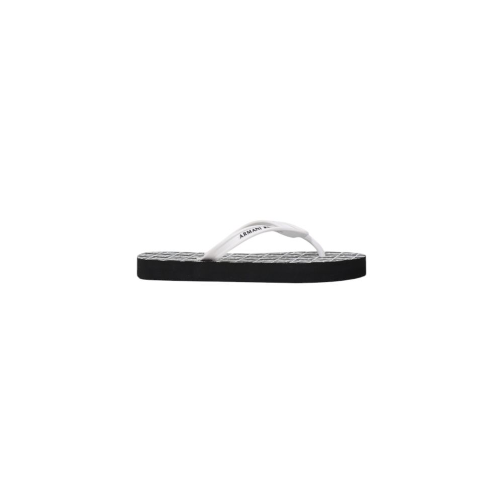 Armani Exchange Black And White Rubber Flip-Flop Sandals | Regal Royce