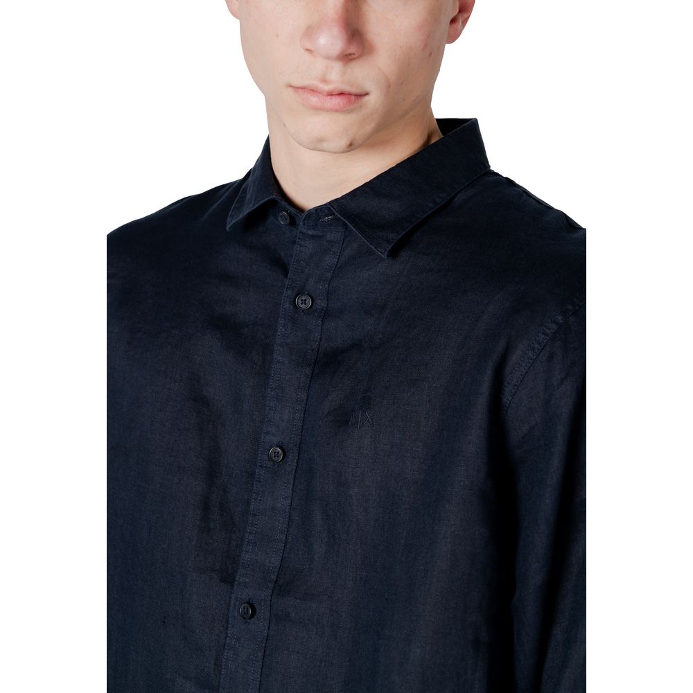Armani Exchange Blue Linen Dress Shirt | Regal Royce