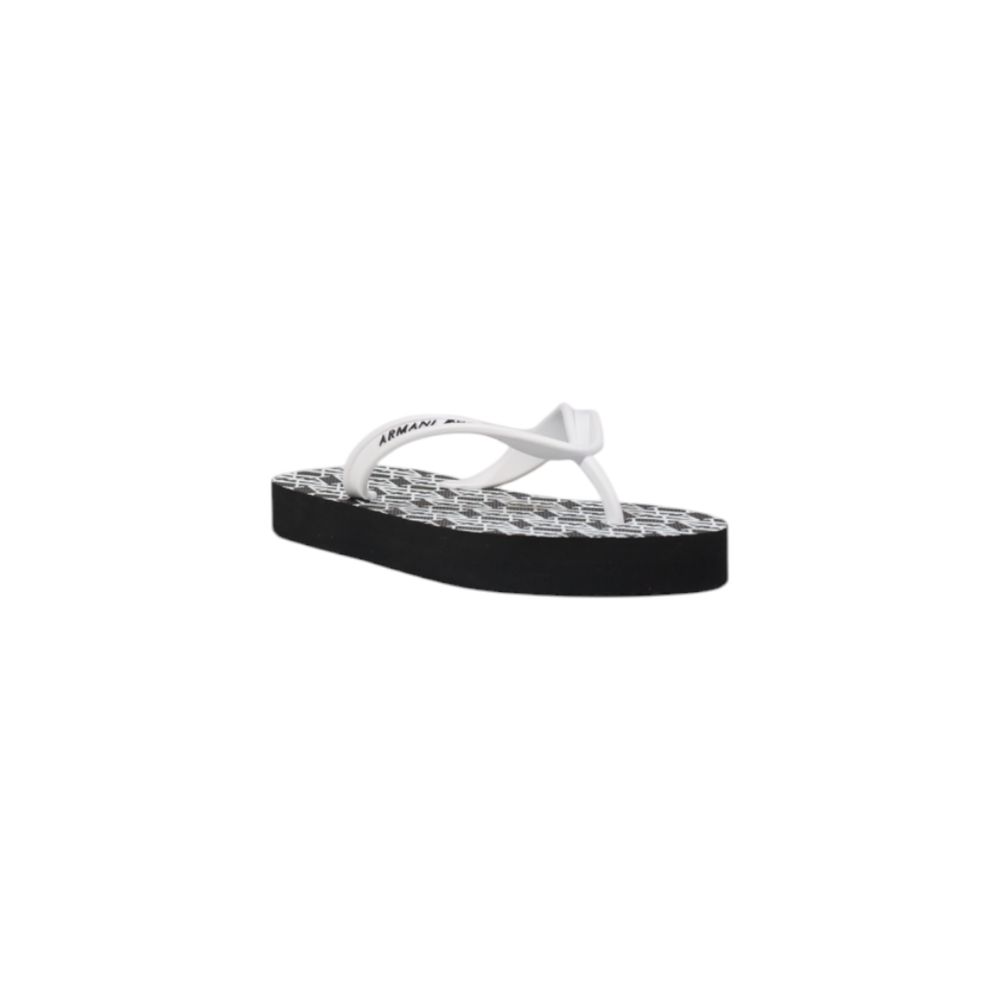 Armani Exchange Black And White Rubber Flip-Flop Sandals | Regal Royce