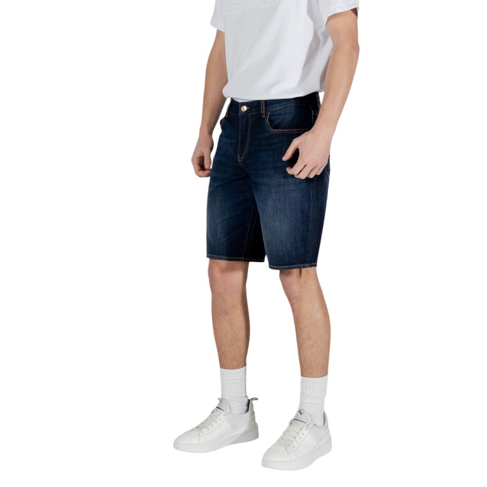 Armani Exchange Blue Cotton Bermuda Shorts | Regal Royce