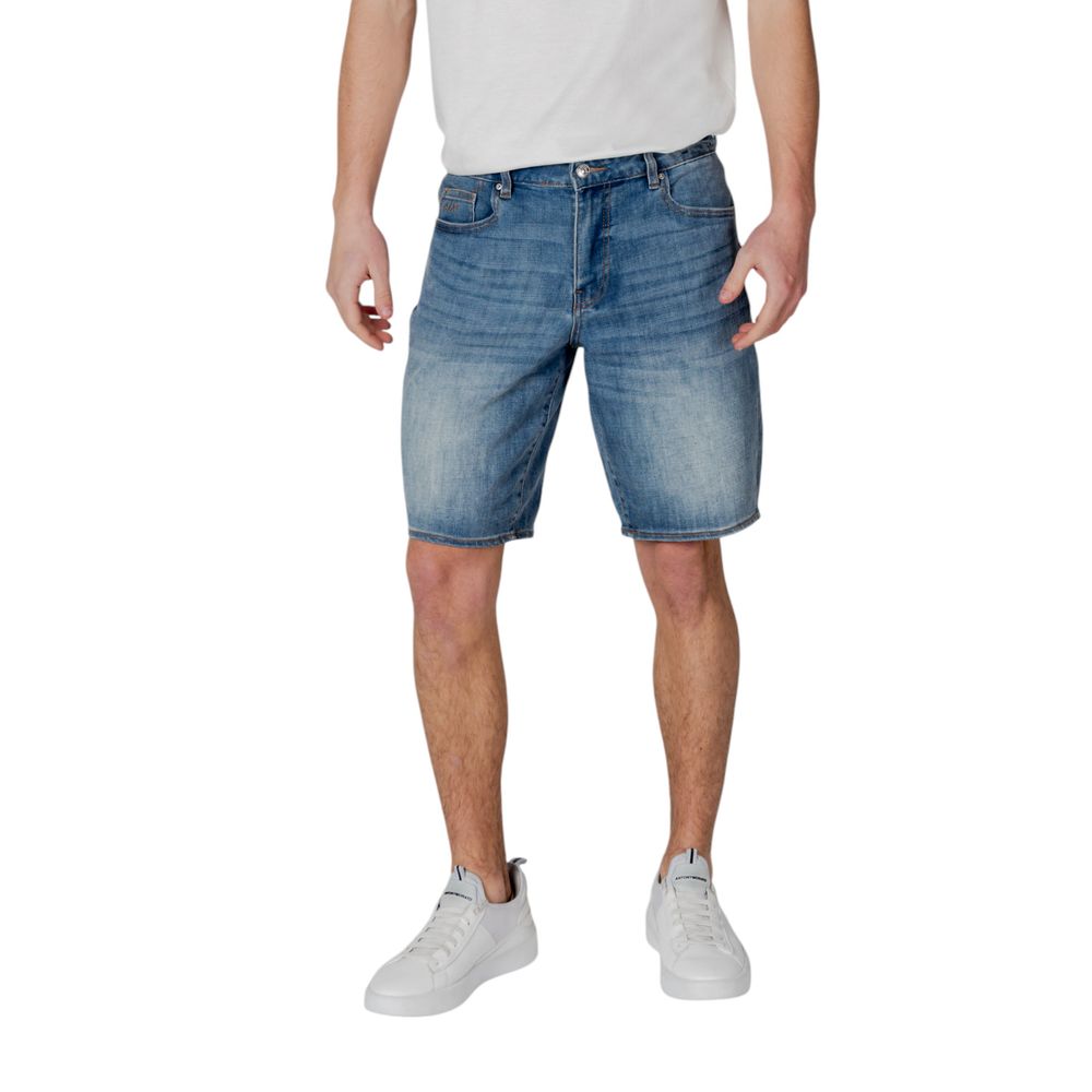 Armani Exchange Blue Polyester Bermuda Shorts | Regal Royce