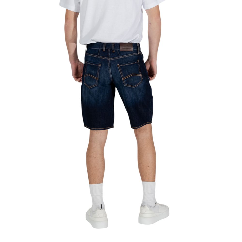 Armani Exchange Blue Cotton Bermuda Shorts | Regal Royce