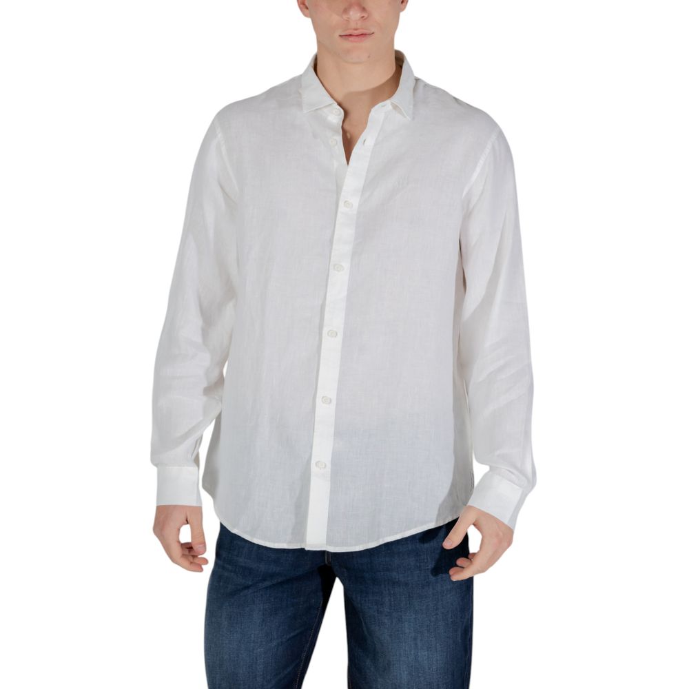 Armani Exchange White Linen Dress Shirt | Regal Royce