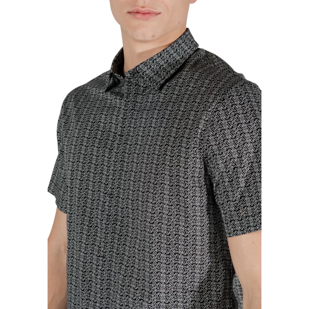 Armani Exchange Black Cotton Shortsleeve Shirt | Regal Royce