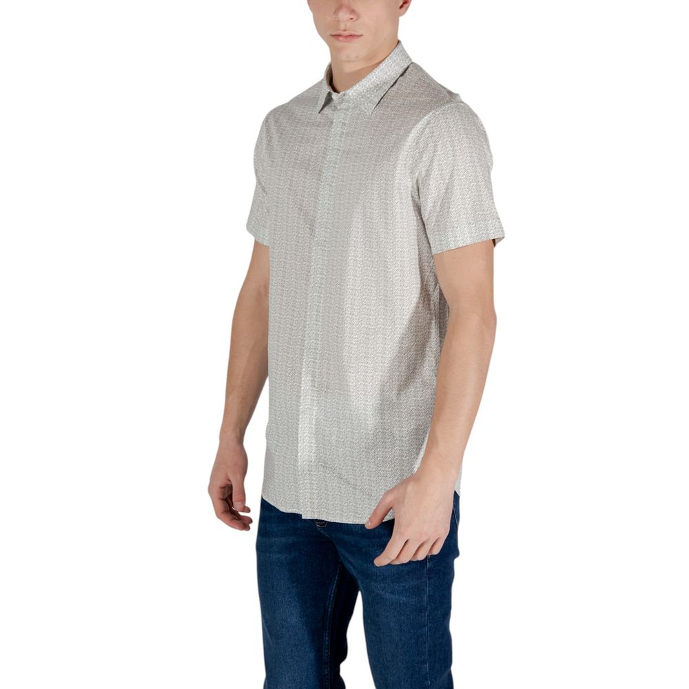 Armani Exchange Cream Cotton Shortsleeve Shirt | Regal Royce