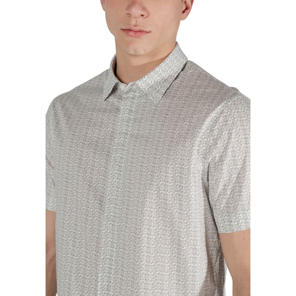 Armani Exchange Cream Cotton Shortsleeve Shirt | Regal Royce