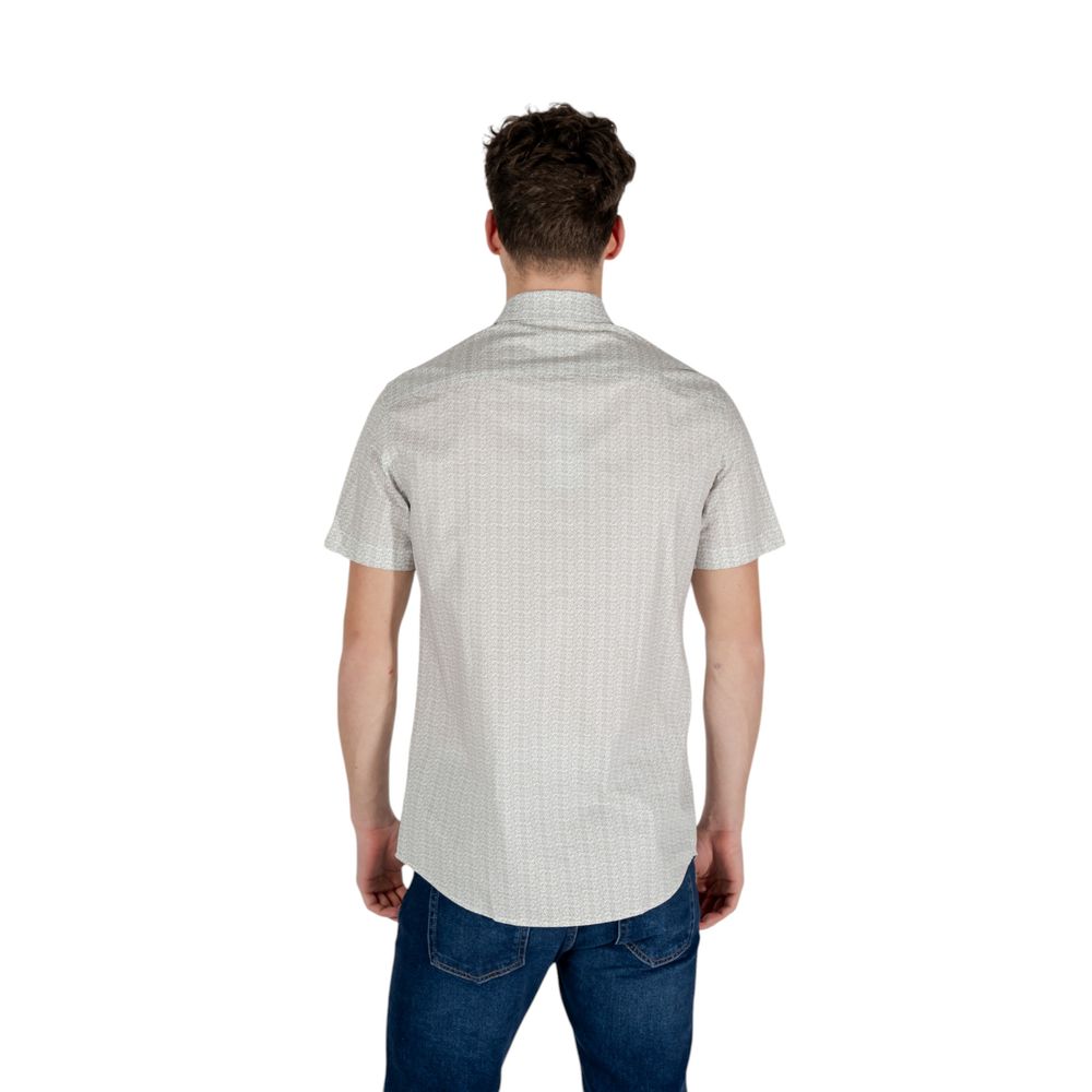 Armani Exchange Cream Cotton Shortsleeve Shirt | Regal Royce