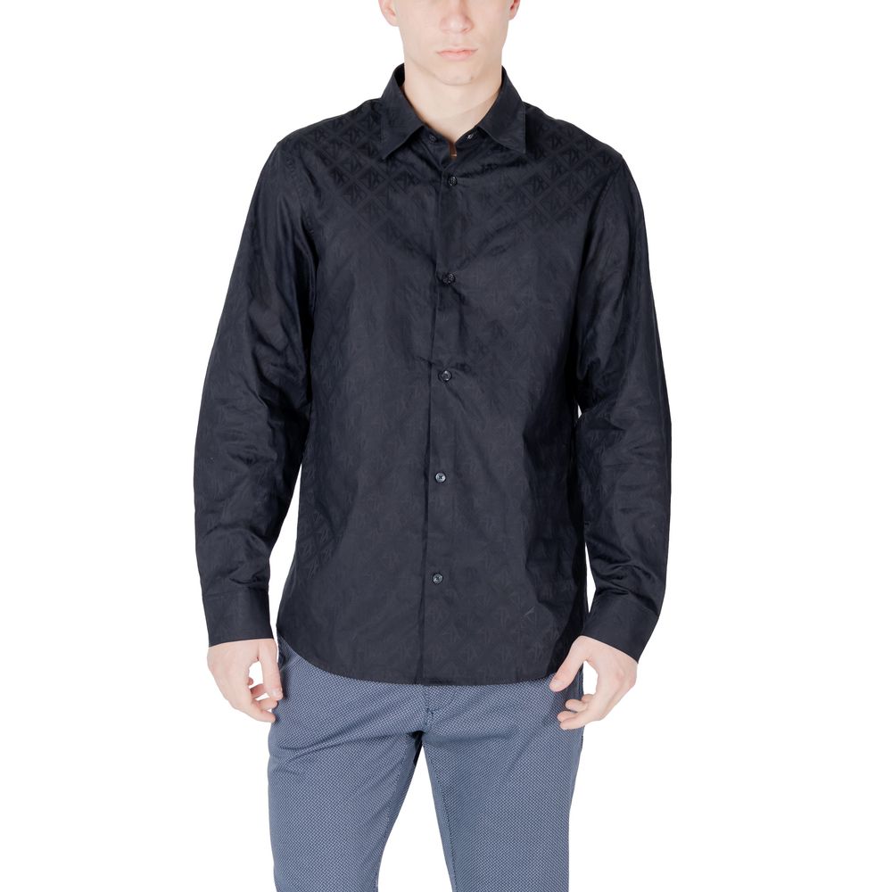 Armani Exchange Blue Cotton Shirt | Regal Royce