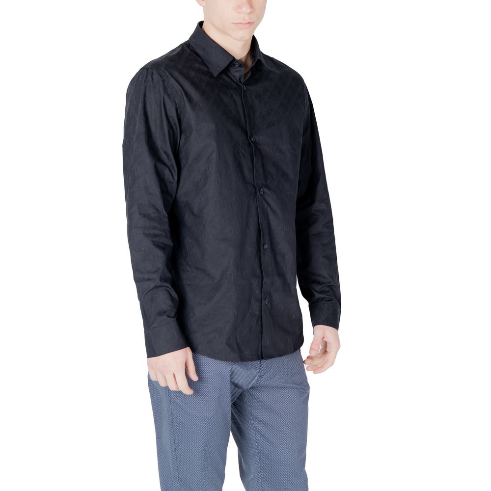 Armani Exchange Blue Cotton Shirt
