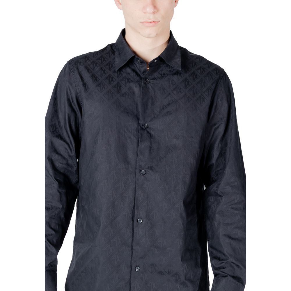 Armani Exchange Blue Cotton Shirt | Regal Royce