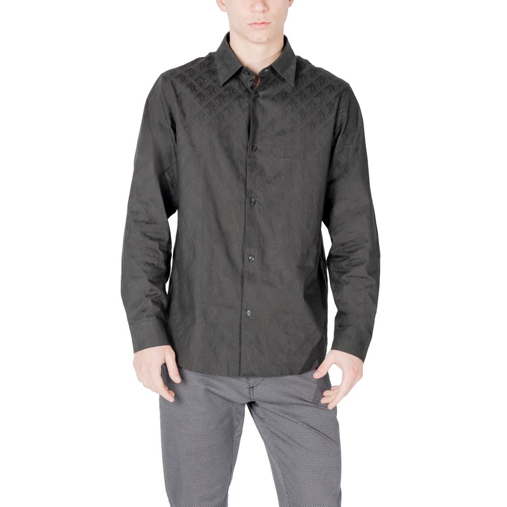Armani Exchange Black Cotton Dress Shirt | Regal Royce
