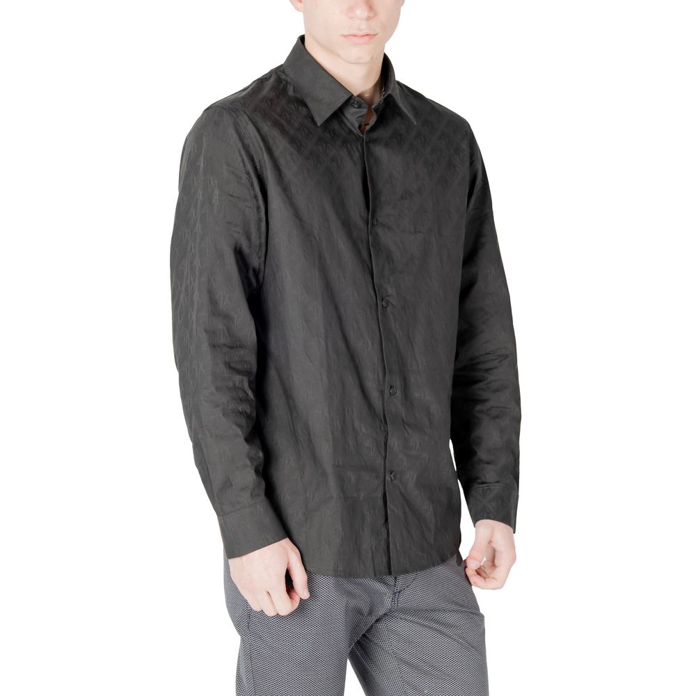 Armani Exchange Black Cotton Dress Shirt | Regal Royce