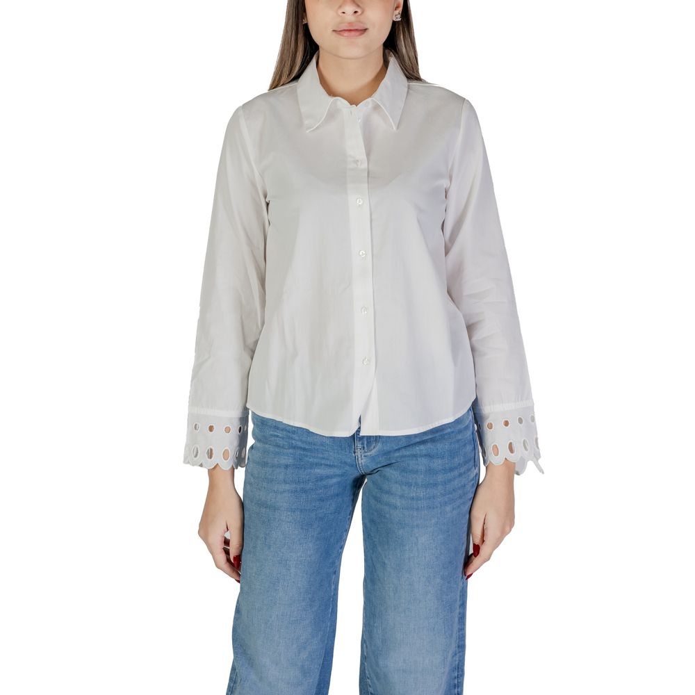 Jacqueline De Yong White Cotton Blouse | Regal Royce