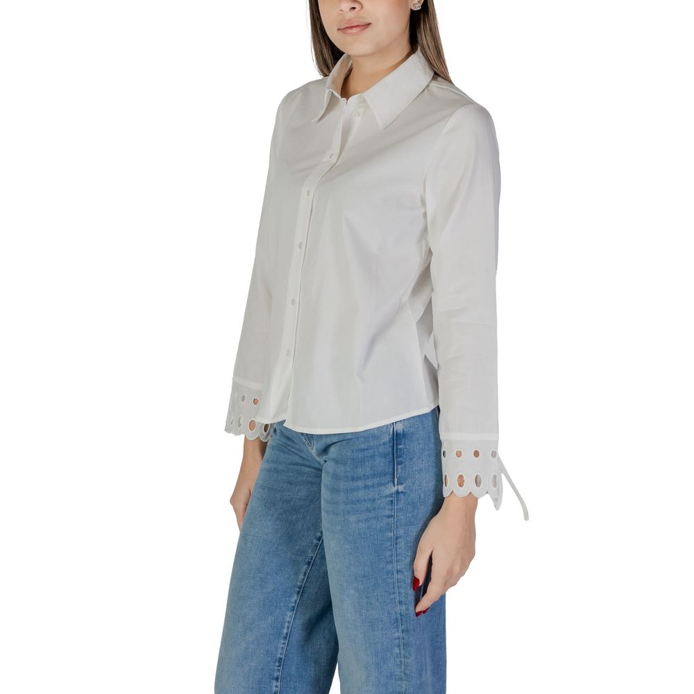 Jacqueline De Yong White Cotton Blouse | Regal Royce