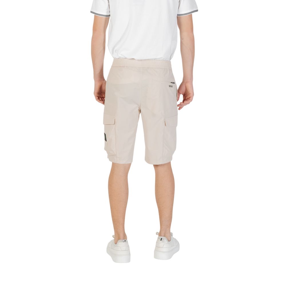 Hugo Boss Beige Polyester Bermuda Shorts | Regal Royce