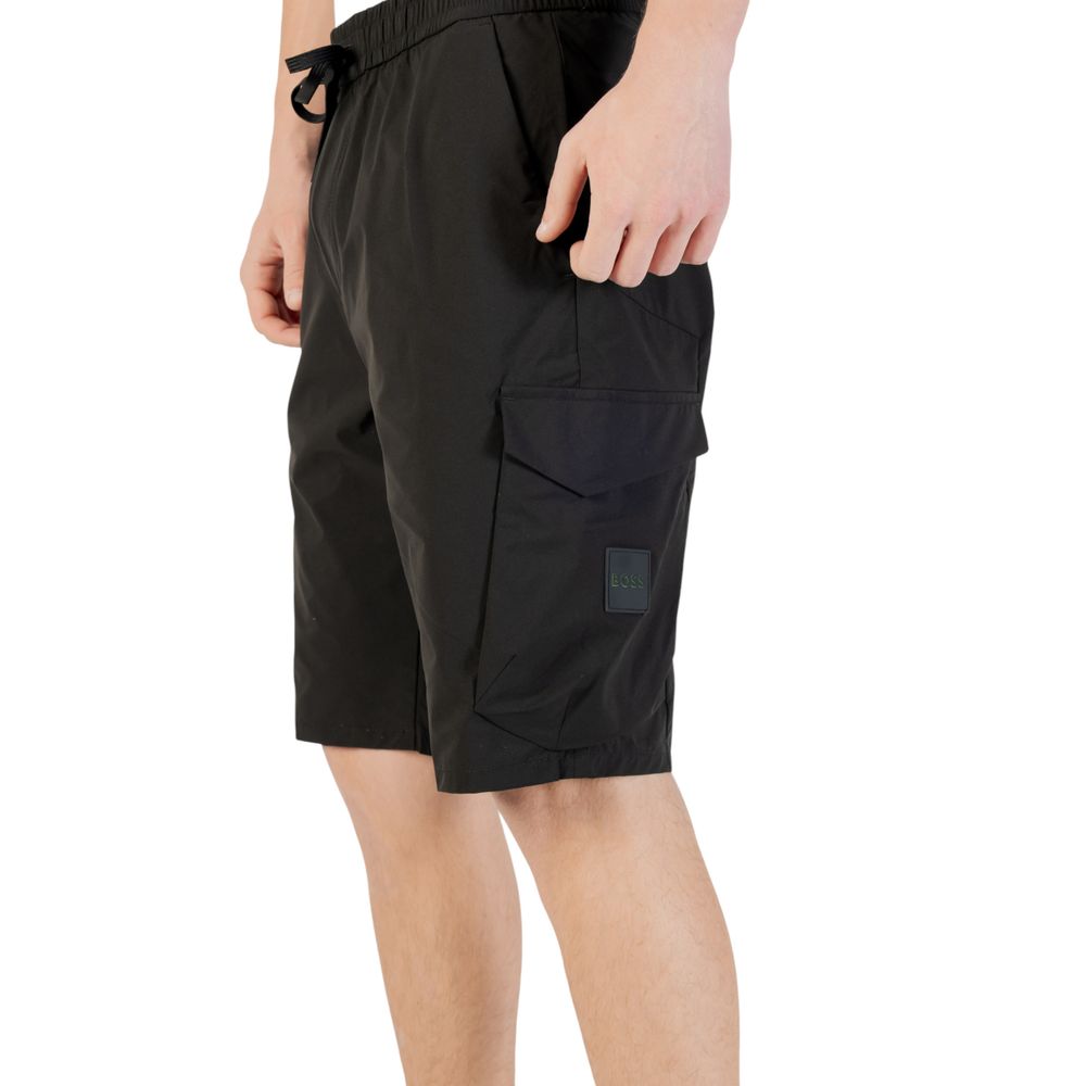 Hugo Boss Black Polyester Bermuda Shorts | Regal Royce