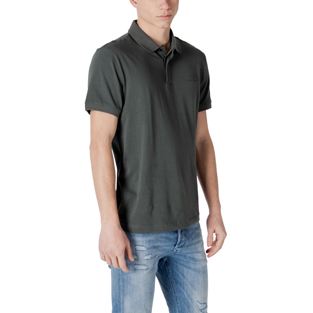 EA7 Emporio Armani Green Cotton Polo Shirt