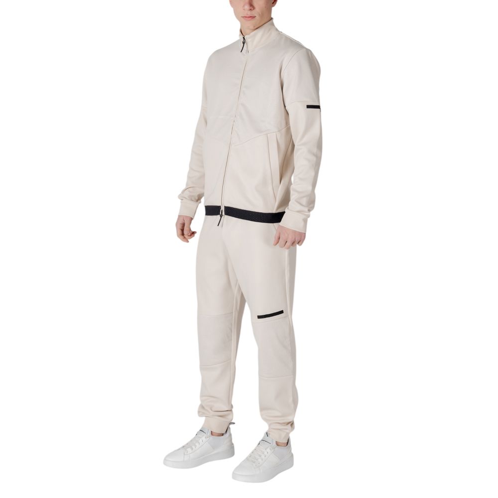 EA7 Emporio Armani Beige Cotton Sweatsuit