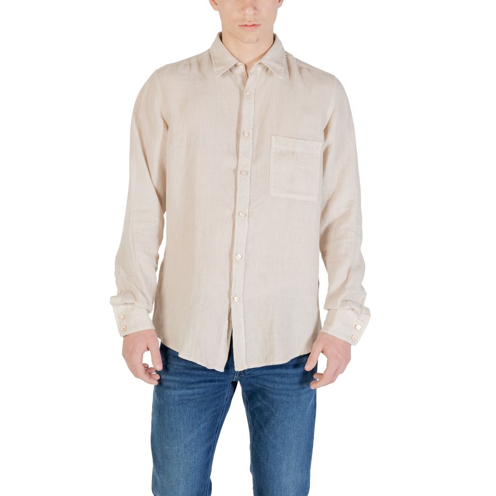 Hugo Boss Beige Linen Shirt | Regal Royce