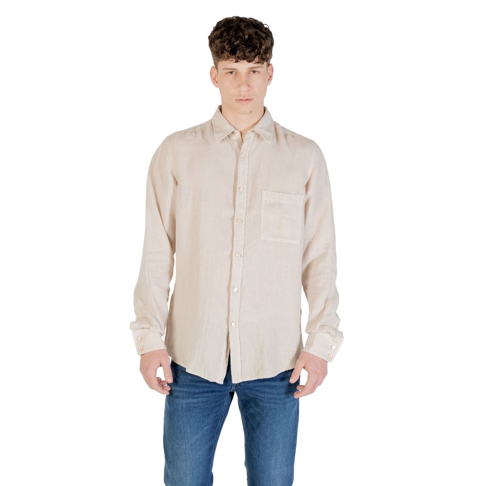 Hugo Boss Beige Linen Shirt | Regal Royce