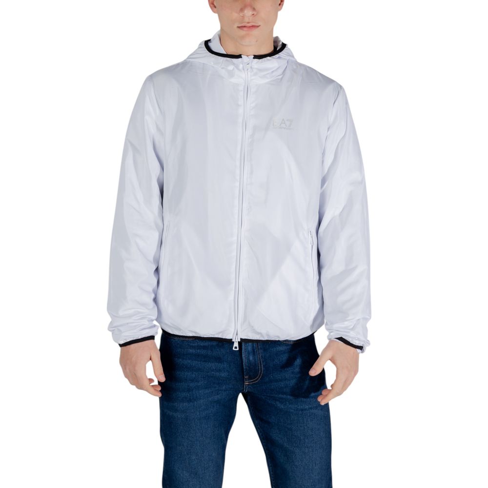EA7 Emporio Armani White Polyester Shell Jacket | Regal Royce
