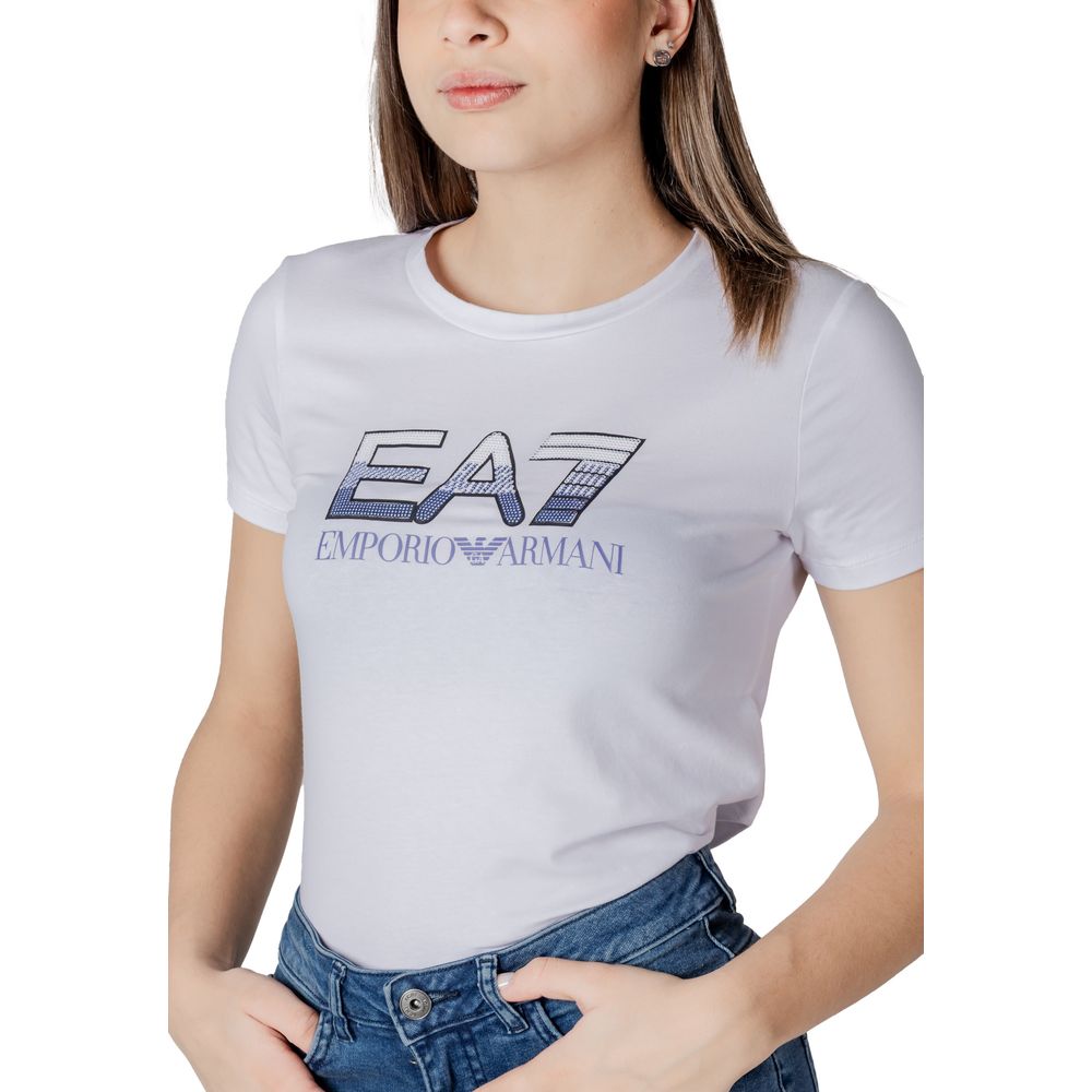 EA7 Emporio Armani White Cotton Sportswear | Regal Royce