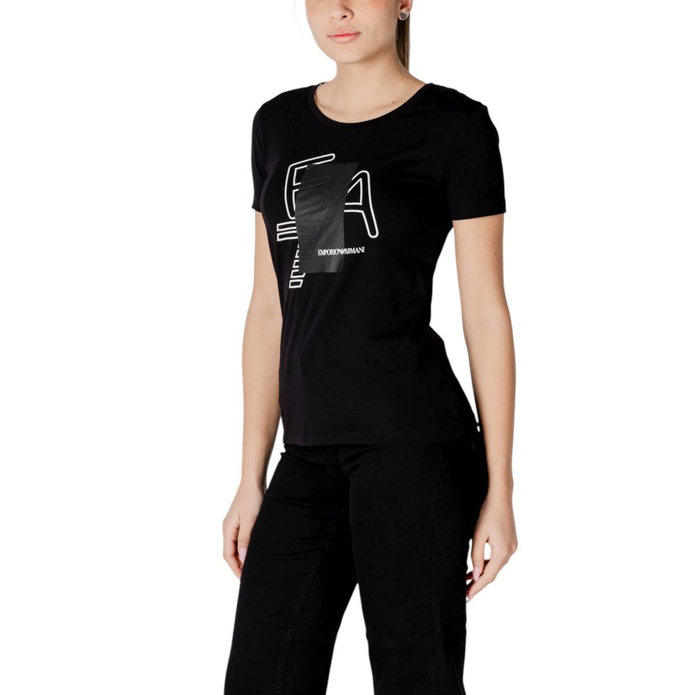 EA7 Emporio Armani Black Cotton T-Shirt | Regal Royce