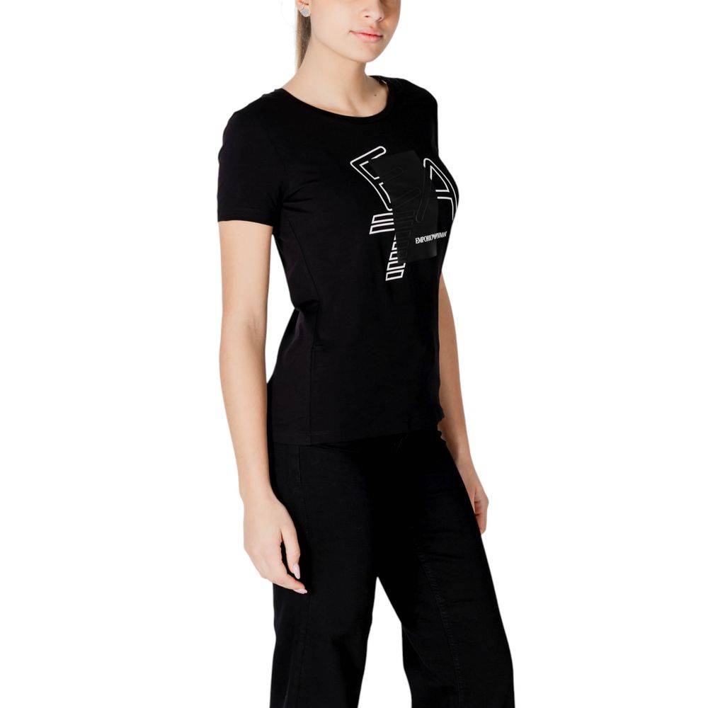 EA7 Emporio Armani Black Cotton T-Shirt | Regal Royce